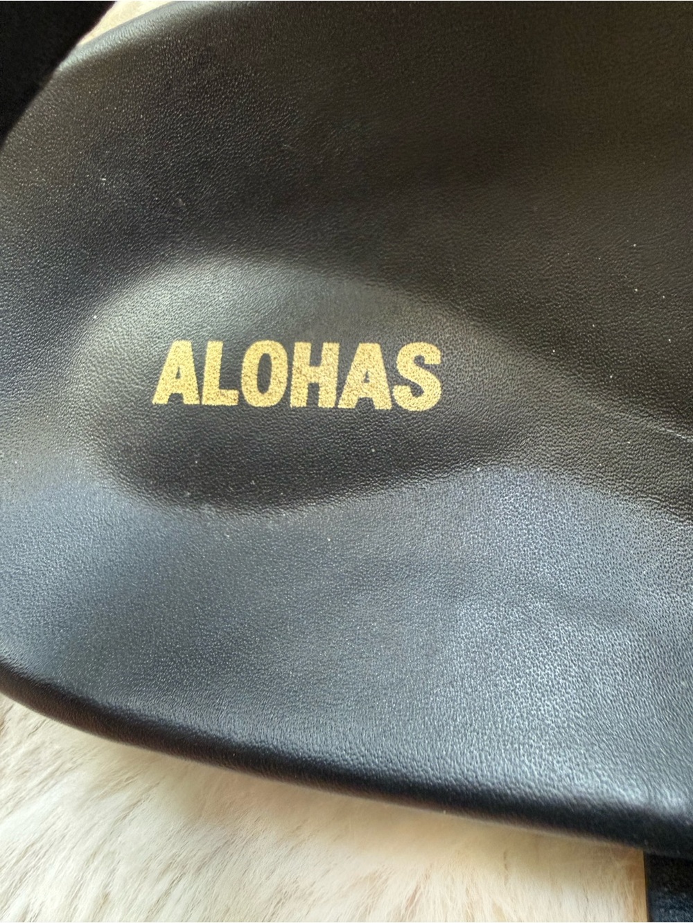 ALOHAS Harbor Onix Vainilla Leather Sandals Black Sz 37 - Picture 6 of 14